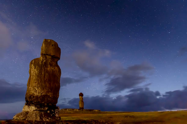 istock Easter Island, Moais Tahai Archaeological Complex, Rapa Nui National Park, Chile. 1218070492