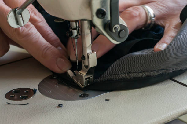 istock Needle and foot of sewing machine 1218070533