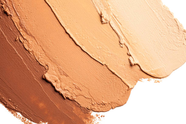 Make-up matte concealer foundation CC or BB-cream powder on white isolated background
