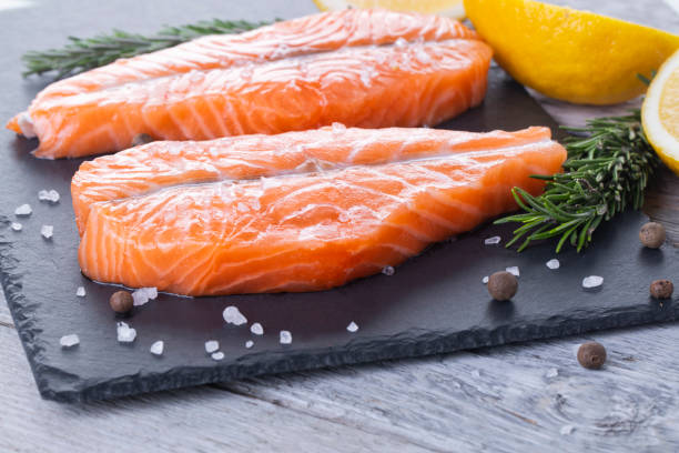 istock Two fresh raw salmon butterfly steaks 1218077298