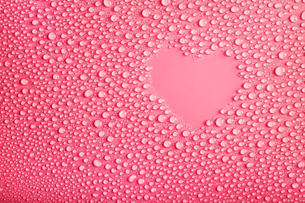 istock Water drops in shape of heart 1218082029