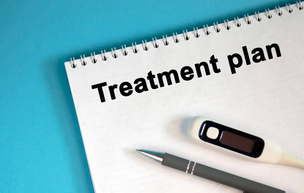 istock HEALTH PLAN - text on a notepad. Lie a pen and a medical thermometer 1218082054