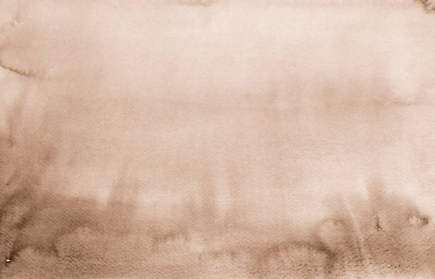 istock Brown watercolor wet background painting with textures 1218082174