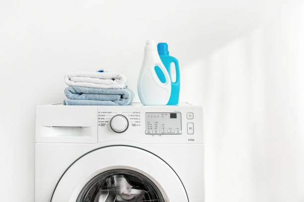istock Washing with washing machine and washing gel 1218082314