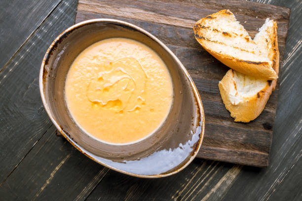 istock Soup cream of pumpkin 1218083636