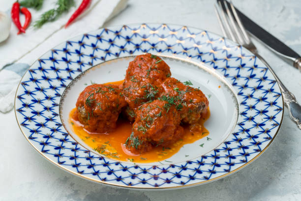 istock meatballs in tomato sauce on grey concrete table 1218085888