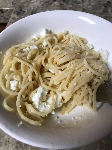 istock Spaghetti and feta cheese 1218089745