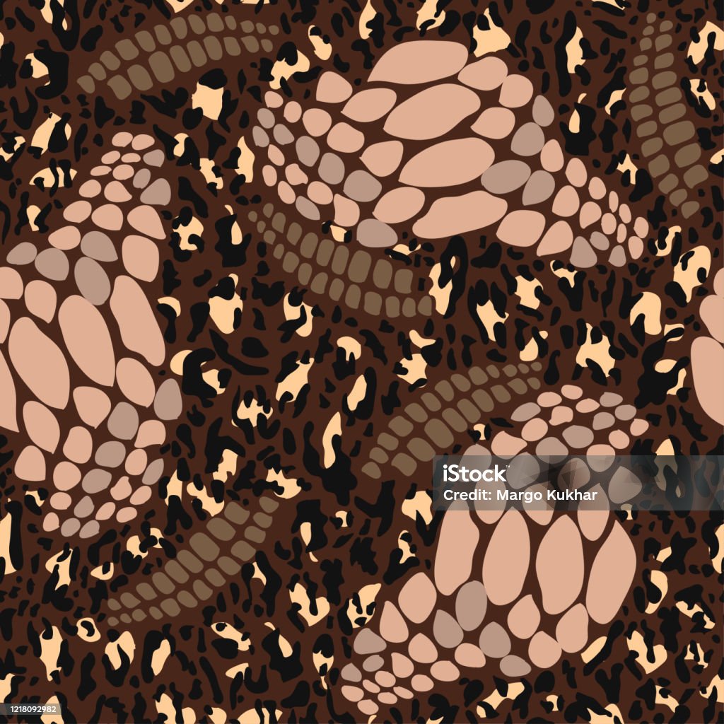 Leopard Beige Brown Spotty Fur Seamless Pattern Vector Stock Illustration -  Download Image Now - iStock