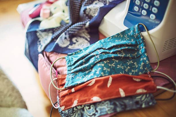 istock Sewing accessories to sew a face mask 1218094734