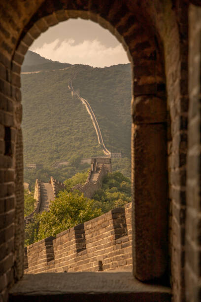 all along the watchtower - mutianyu stock-fotos und bilder