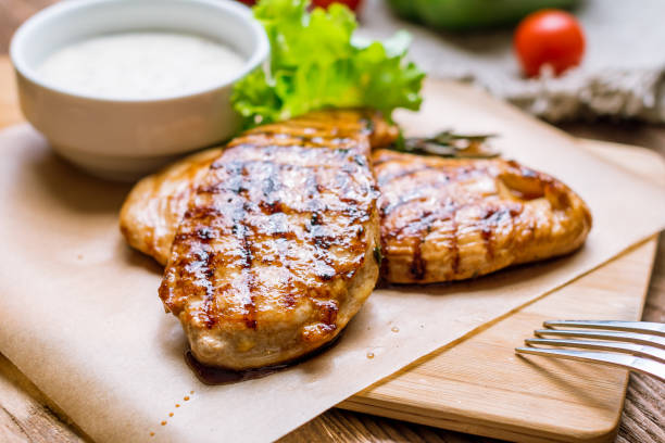 Grilled chicken Breasts Grilled chicken Breasts grilled chicken breast stock pictures, royalty-free photos & images