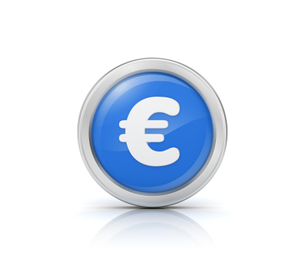 EURO SIGN Icon - 3D Rendering