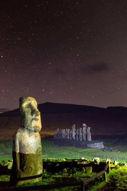 istock Moais of Ahu Tongariki, Easter island, Chile 1218096952