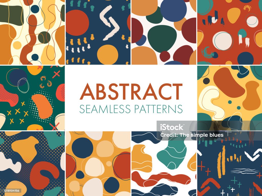 Abstract Famous Pattern Sets Of Abstract Patterns Stock Illustration - Download Image Now ...
