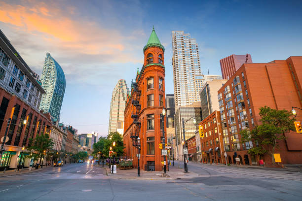 istock Downtown Toronto city Skyline at  twiligh, Canada 1218104330
