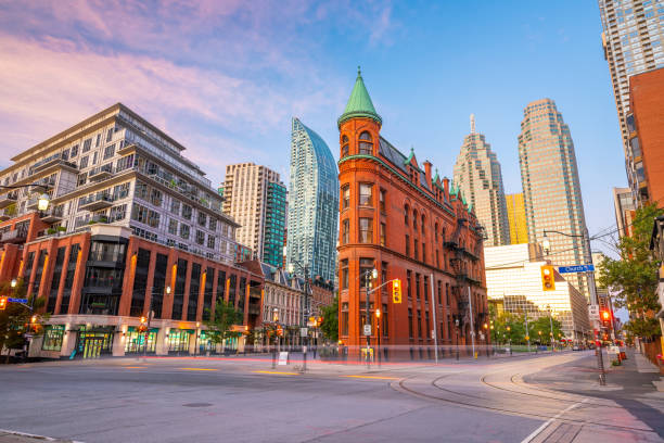 istock Downtown Toronto city Skyline at  twiligh, Canada 1218104332