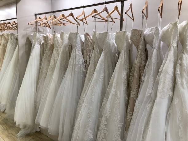 istock Selection of wedding dresses 1218107211