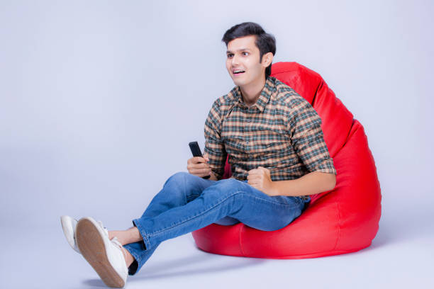 istock Young boy at white backgroud - stock photo 1218111469