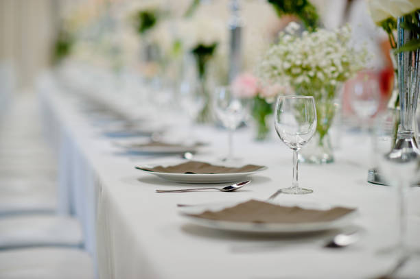 istock empty glasses wine in restaurant, glass water, campaign glass 1218111711