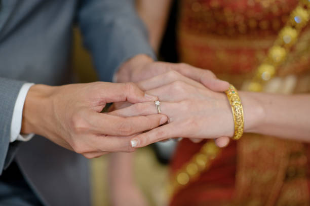 istock wear a ring, wedding ring, love couple 1218112425