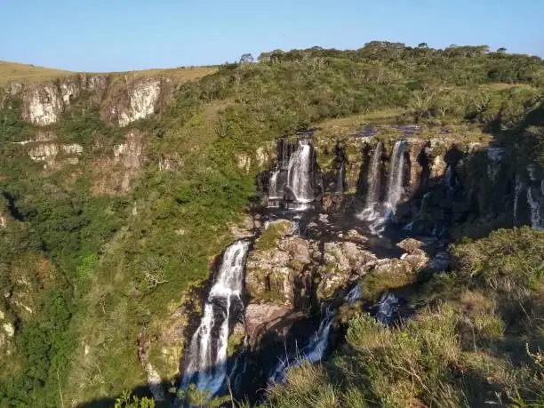 Photo of Waterfall - Fortaleza Canyon - Serra Trims National Park - Cambará do Sul Canyons