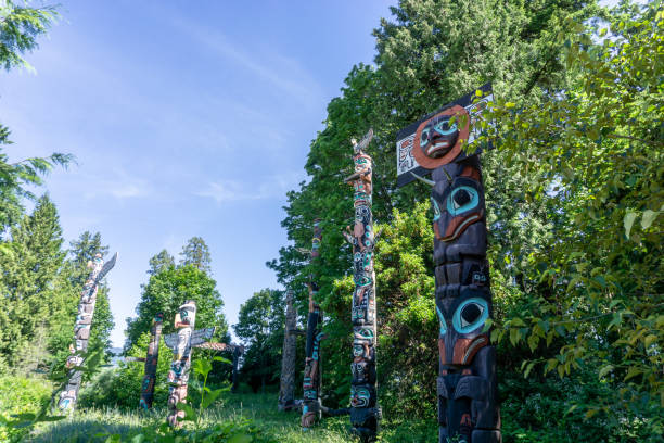 istock Wooden statue in Stanley Park 1218119097