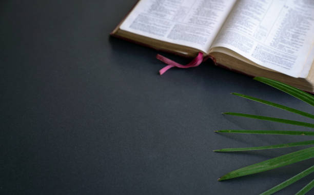 istock Top view of open Holy Bible 1218126827