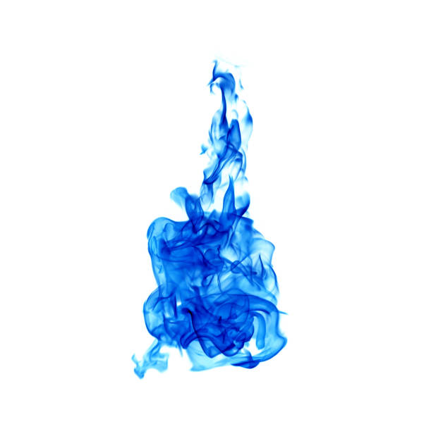 istock blue flames isolated on white background with clipping part 1218126853