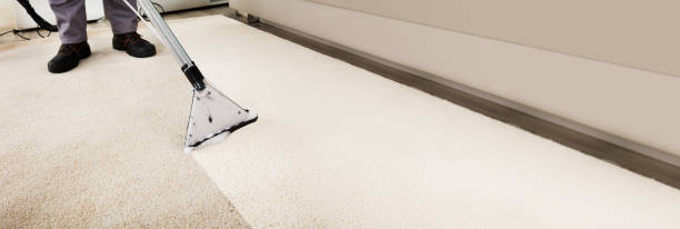 istock Person Cleaning Carpet With Vacuum Cleaner 1218132480