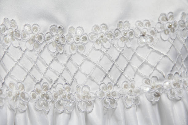 istock First Holy Communion dress/Wedding Gown closeup 1218135155