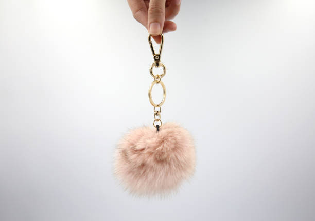 istock Golden key ring isolated on white background. 1218136165