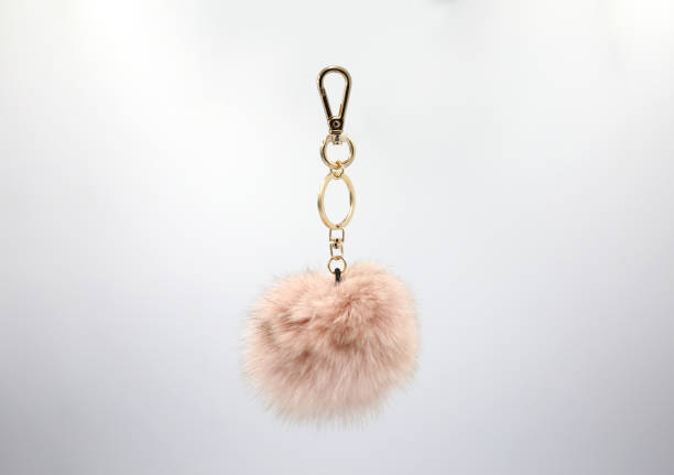 istock Golden key ring isolated on white background. 1218136176