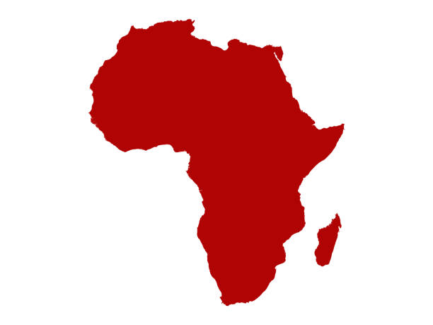 アフリカ大陸の地図 - south africa map africa vector点のイラスト素材／クリップアート素材／マンガ素材／アイコン素材