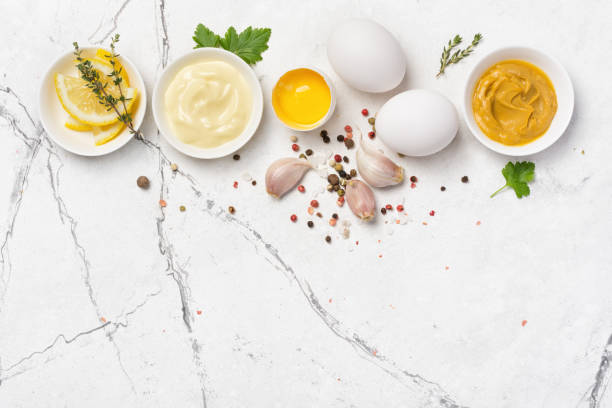 istock Ingredients for homemade mayonnaise 1218145974