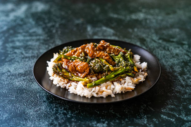 istock Delicious Asian Teriyaki Beef with Broccoli, Rice and Sesame Seeds. 1218146040