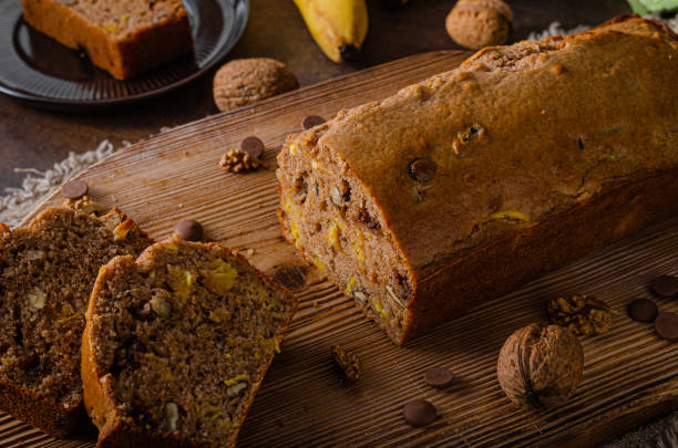 Sweet and heathy banana bread Best homemade banana bread, simple and healhty heathy snack stock pictures, royalty-free photos & images
