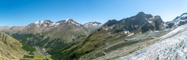 istock View on Saas-Fee village and disappearing Fee glacier as seen from Langfluh 1218154206