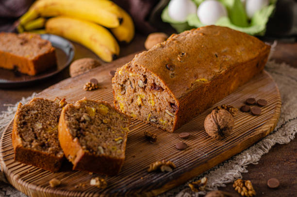 Sweet and heathy banana bread Best homemade banana bread, simple and healhty heathy snack stock pictures, royalty-free photos & images