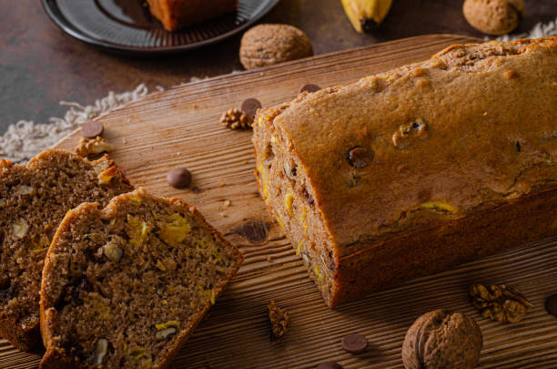 Sweet and heathy banana bread Best homemade banana bread, simple and healhty heathy snack stock pictures, royalty-free photos & images