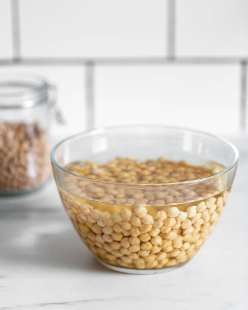 istock Heap of Chickpeas in water 1218155226