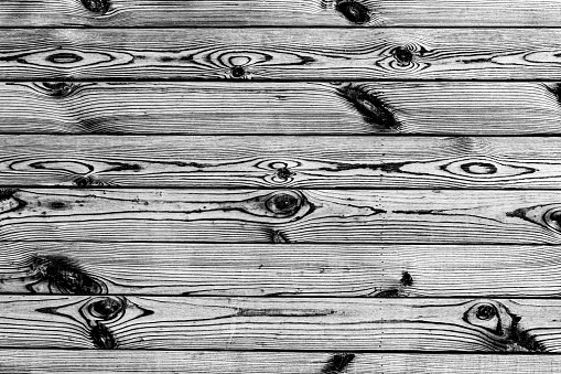 Rustic natural wood plank abstract background black and white
