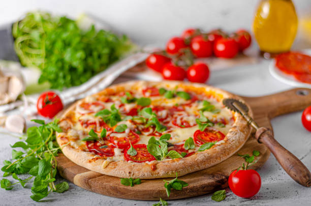 istock Pizza margherita homemade 1218156855