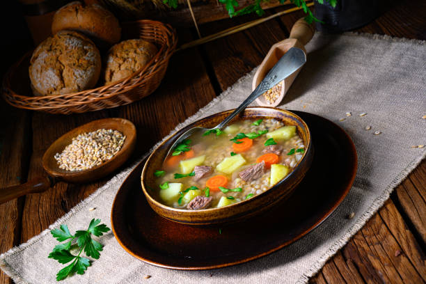 istock krupnik a delicious Polish barley soup 1218158651