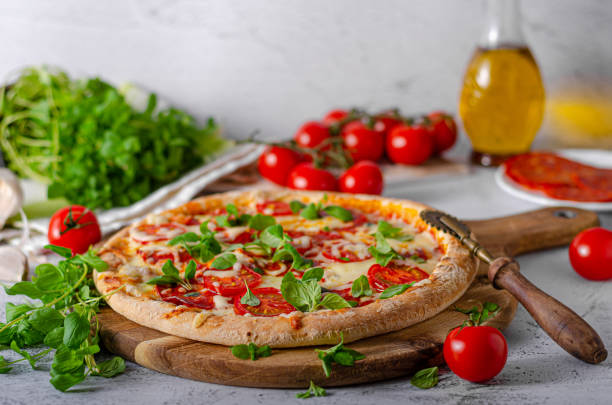 istock Pizza margherita homemade 1218158728