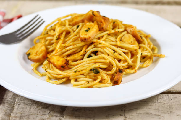 istock plate of spaghetti with squid 1218163612