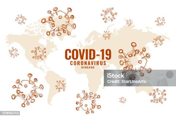 Covid19 Coronavirus Globale Verbreitung Ausbruch Hintergrunddesign Stock Vektor Art und mehr Bilder von Corona-Virus