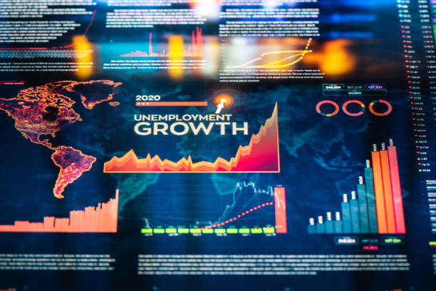 istock Unemployment Growth Statistics with Charts and Diagrams 1218164867