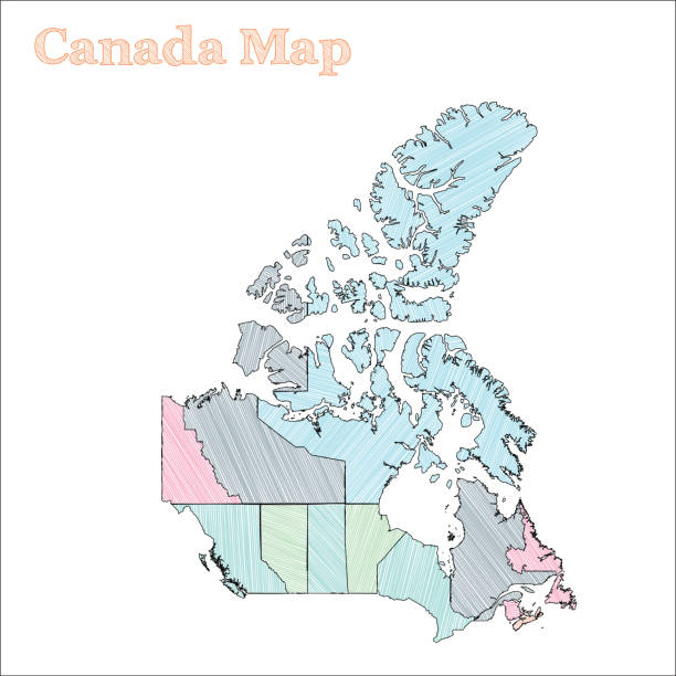 240+ Drawn Map Of Canada Stock Illustrations, Royalty-Free Vector