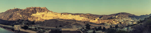 istock Amber Fort in morning light, beautiful panorama, Jaipur, India 1218166749