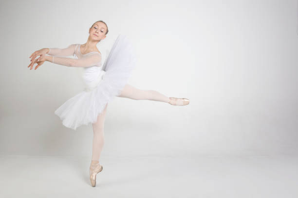 istock Young ballerina practising ballet moves 1218168190